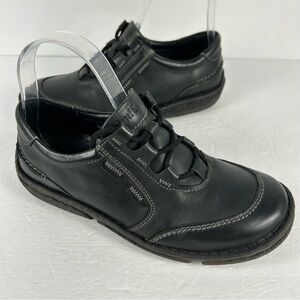 ❤️ Josef Seibel Black Leather Women Loafers Size 37